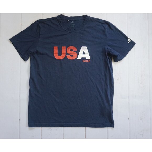 adidas Mens USA Golf Short Sleeve T-Shirt - Size M - Picture 2 of 8